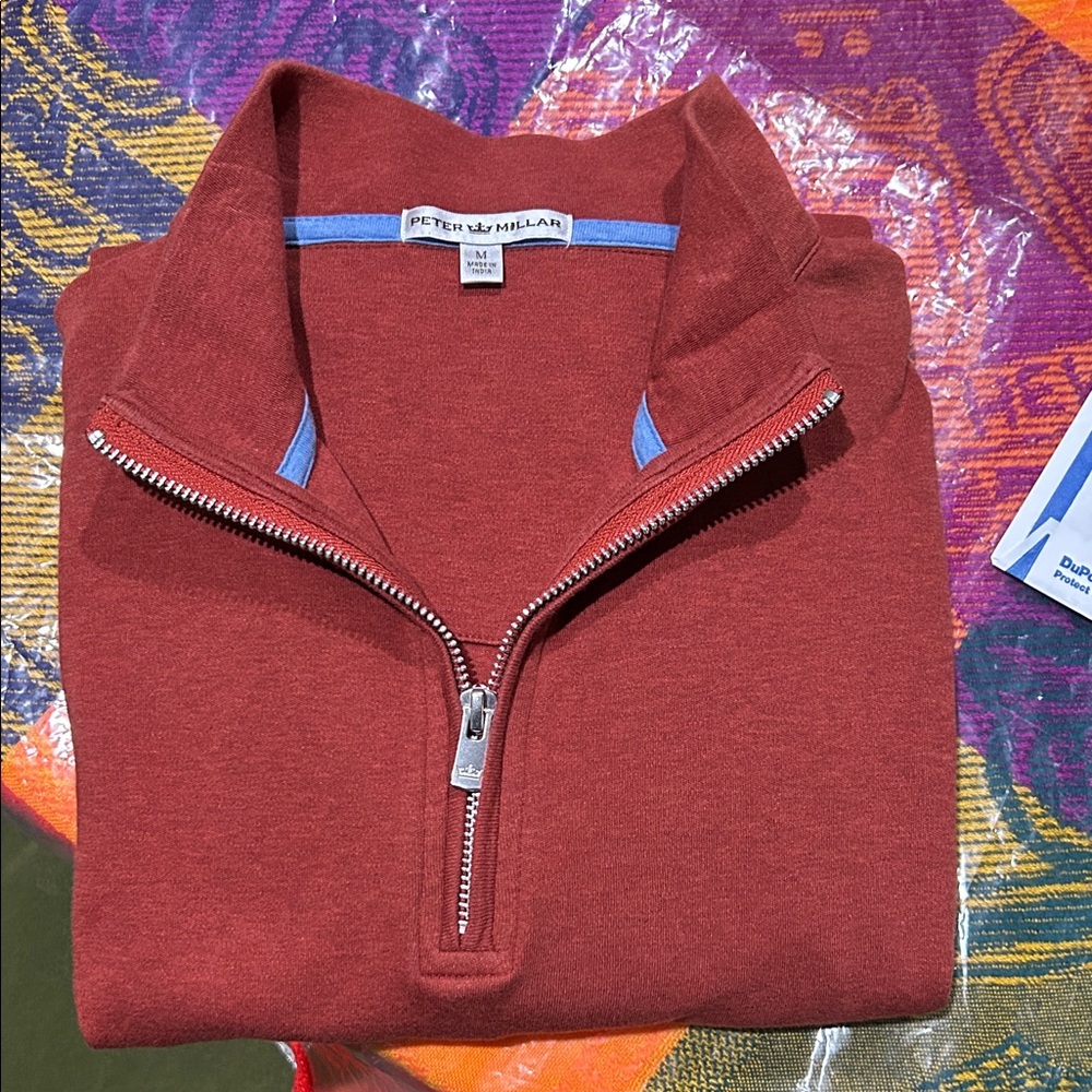 Peter millar great sweater gorgeous color 100% cotton